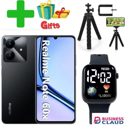 Realme Note 60X- 6.74'' 4GB(8GB Extended RAM) +128GB Storage, 5000mAh Battery+GIFTS,TRIPOD