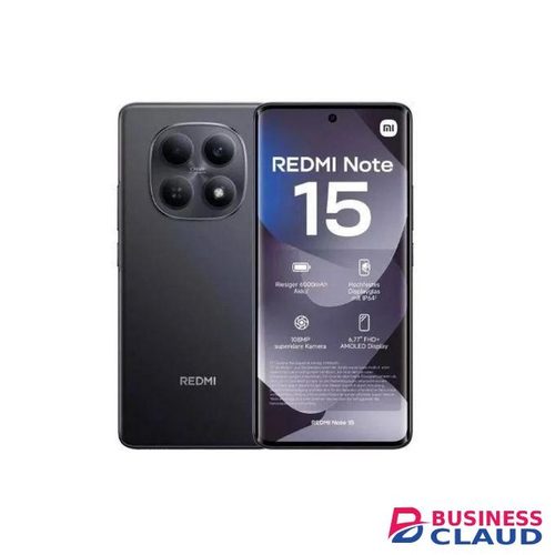 XIAOMI Redmi Note 15, 6.77", 8GB RAM + 256GB ROM, 6000mAh, Black (25 Months Warranty)