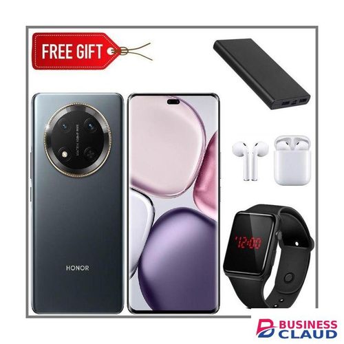 Honor X9C 6.78'' AMOLED (Curved Screen) 12GB RAM + 256GB ROM, 6600mAh, 108MP Camera, Android 14, 65W, Dual SIM - Black + LED Watch + Earpods & Power Bank