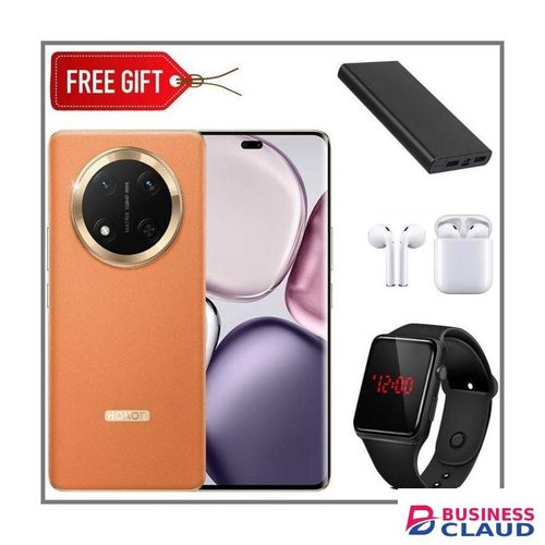 Honor X9C 6.78'' AMOLED (Curved Screen) 12GB RAM + 256GB ROM, 6600mAh, 108MP Camera, Android 14, 65W, Dual SIM - Orange + LED Watch + Earpods & Power Bank