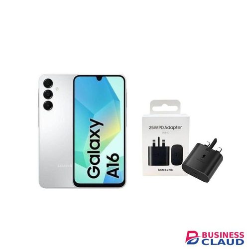 Samsung Galaxy A16, 4GB RAM + 128GB ROM 6.7" HD, Android 14,50MP-Camera, Battery-5000mAh - (Light Gray)+ free gofts