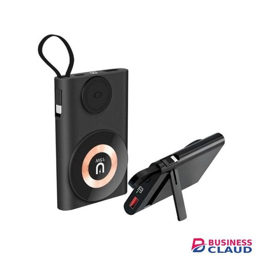 Mi 5 in 1 Magnetic Powerbank Fast Charging USB C Cable Charger Wireless PowerBank 10,000 Mah. Wireless charging for both phones and smartwatches. Compatible with All phones supporting wireless charging