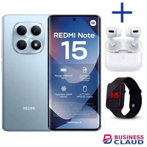 XIAOMI Redmi Note 15, 6.77" Snapdragon, 128GB + 6GB RAM (Dual SIM), 5800mAh, (2YRs WRTY) PRO 3 LED