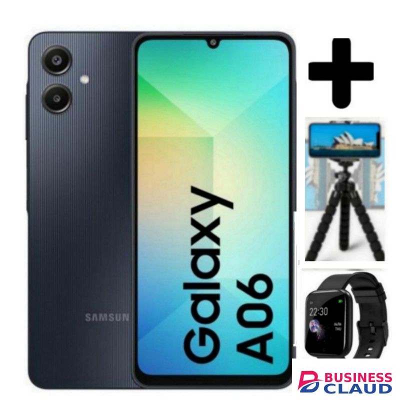 Samsung A06 6.7 DISPLAY 4GB RAM +128GB ROM 5000MAH DUAL+ Tripod Stand+Watch