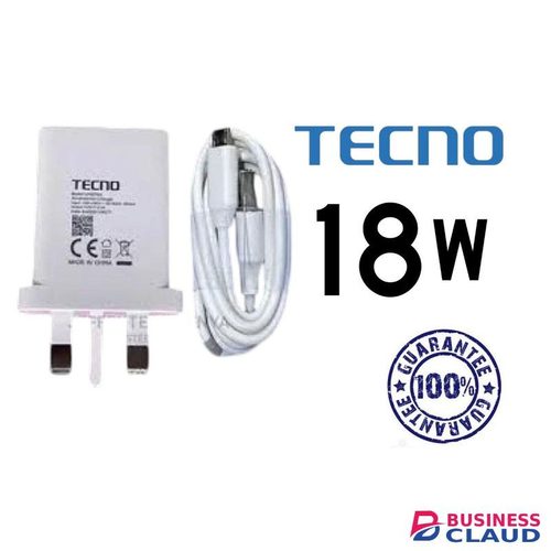 Tecno CAMON 19 Pro 5G 18W SUPER FAST Type -C CHARGER -White