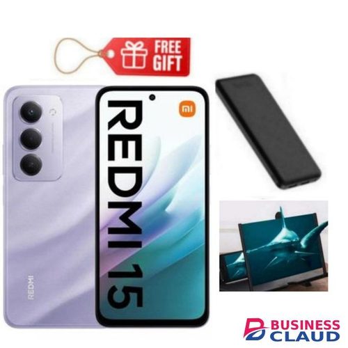 XIAOMI REDMI 15 4G, 6.9 Inches Display, 256GB ROM + 8GB RAM, Dual SIM, 7000mAh Battery (24 Months Warranty) + Magnifier & Power Bank