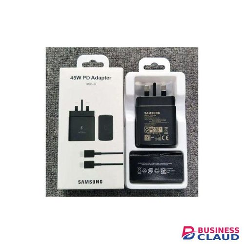 Samsung 45W Super Fast C To C Charger For Galaxy S20,S20 Plus, S20 Ultra,S21, S21 Plus, S21 Ultra, S22, S22Plus, S22 Ultra, S23,S23 Plus, S23 Ultra, S24, S24 Plus, S24 Ultra, S25, S25 Plus, S25 Ultra, A16, A26, A36, A56, Note 10 Plus, Tab S8