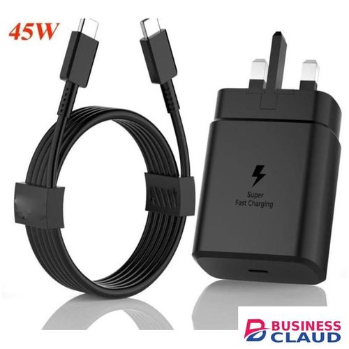 Samsung 45 Watts Super Fast Type C To C Charger For Galaxy S20 Plus, S20 Ultra, S21 Plus,S21 Ultra, S22 Ultra, S23,S23 Plus, S23 Ultra, S24, S24 Plus, S24 Ultra, Note 10 Plus, Tab S8, S25, S25 Ultra, Z Fold 5, Fold 6, Fold 7, Flip 5, Flip 6, Flip 7, Tab S