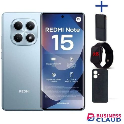 XIAOMI Redmi Note 15, 6.77" Snapdragon, 256GB + 8GB RAM (Dual SIM), 5800mAh, (2YRs WRTY) POWER BANK