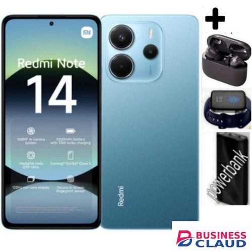XIAOMI Redmi Note 14, 6.67", 128GB + 6 GB RAM, 5500mAh,with warranty +EARPODS+WATCH+POWER BANK