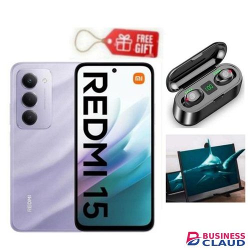 XIAOMI REDMI 15 4G, 6.9 Inches Display, 256GB ROM + 8GB RAM, Dual SIM, 7000mAh Battery (24 Months Warranty) +F9 Earbuds & Magnifier