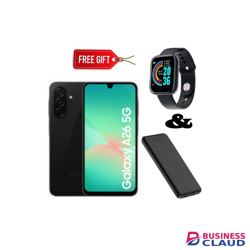 Samsung Galaxy A26 5G, 6.7'' 6GB RAM + 128GB ROM, 50MP, Dual Sim Black+FreeBies