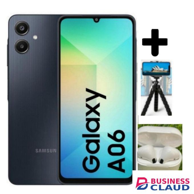 Samsung A06 6.7 DISPLAY 4GB RAM +128GB ROM 5000MAH DUAL SIM+TRIPODSTAND+EARPODS