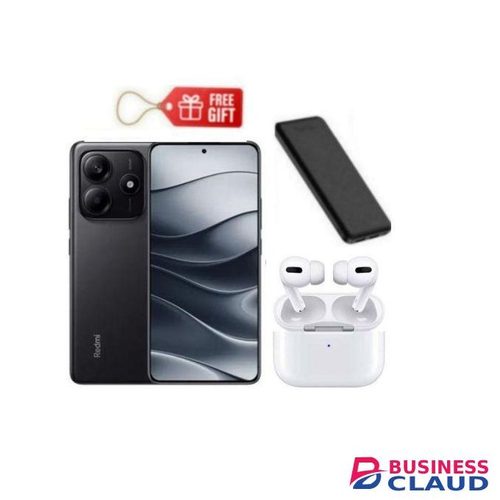 XIAOMI Redmi Note 14, 6.67", 256GB + 8GB RAM (Dual SIM), 5500mAh, Midnight Black + Powerbank & Airpods