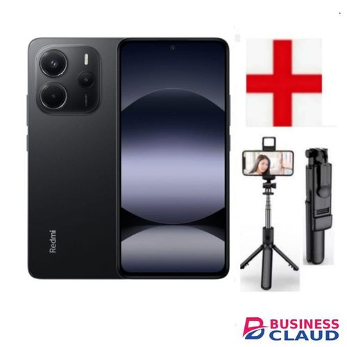 XIAOMI Redmi Note 15, 6.77", 128GB Storage + 6GBRAM (Dual SIM), 5800mAh, Black (2YRs WRTY)+TRIPOD STAND