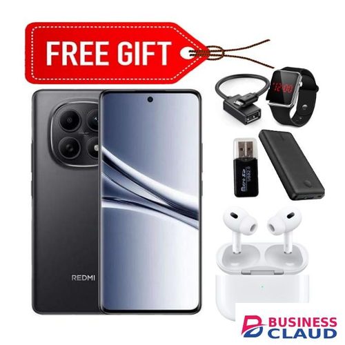 XIAOMI Redmi Note 15, 6.77", 256GB + 8GB RAM (Dual SIM), 108MP CAMERA, 600mAh, Black (2YRs WRTY) - Black + Led watch, power bank, buds,card reader,otg