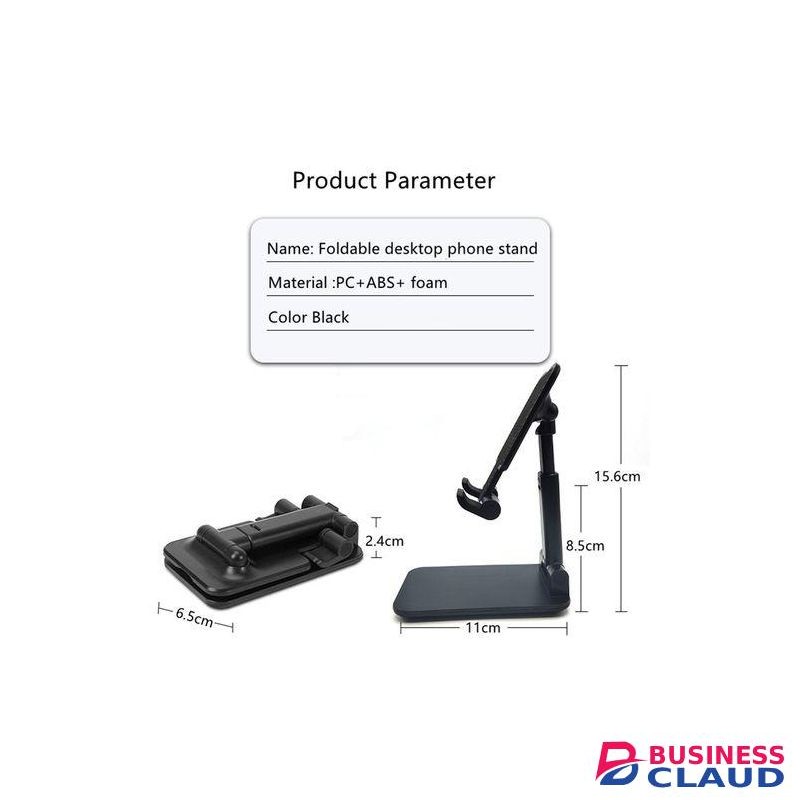 RichRipple Desktop Smartphone Holder, Foldable Phone Stand - Black