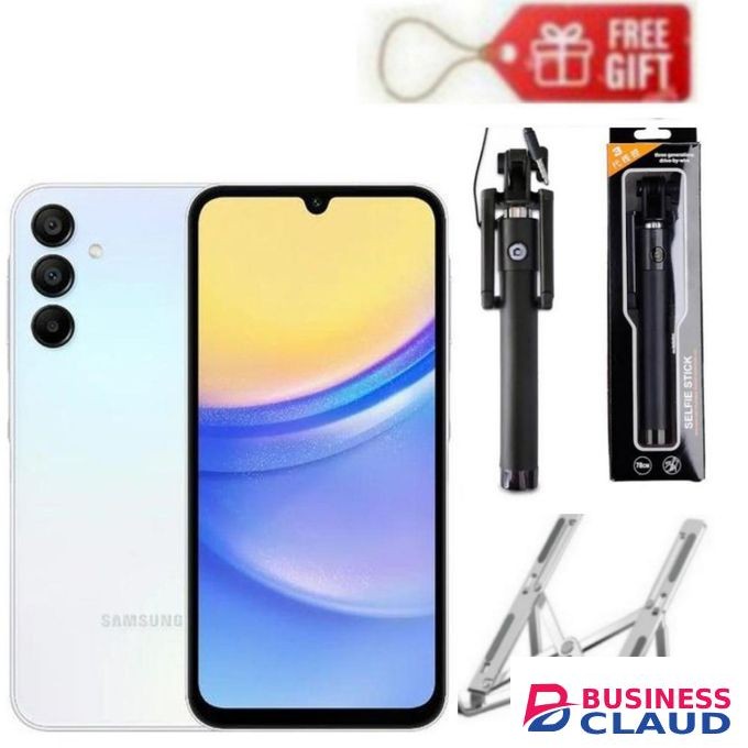 Samsung GALAXY A15, 6.5'' Display, 6GB RAM + 128GB ROM- (Dual Sim) 50MP, 5000mAh - LIGHT BLUE + Free Gifts