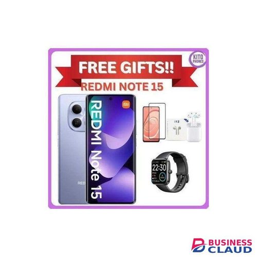 Redmi Note 15 128GB ROM +6GB RAM 6.77" 120Hz AMOLED Curved Display 108 MP Rear Camera 20MP Selfie 6000mAh Battery + FREE GIFTS(SMART WATCH+ EARPODS +SCREEN PROTECTOR)