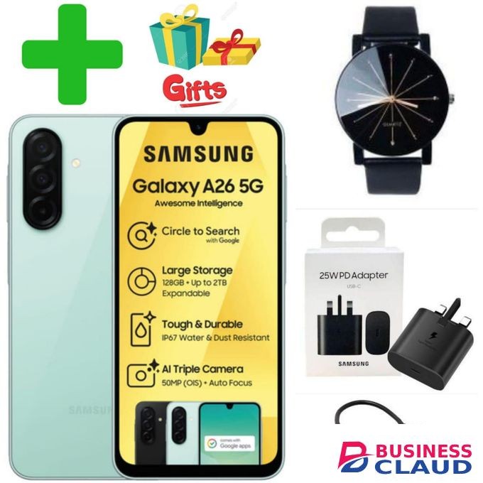 Samsung Galaxy A26 5G, 6.7'' 8GB RAM + 256GB ROM, 50MP, Dual Sim+GIFTS,WEB WATCH.OTG