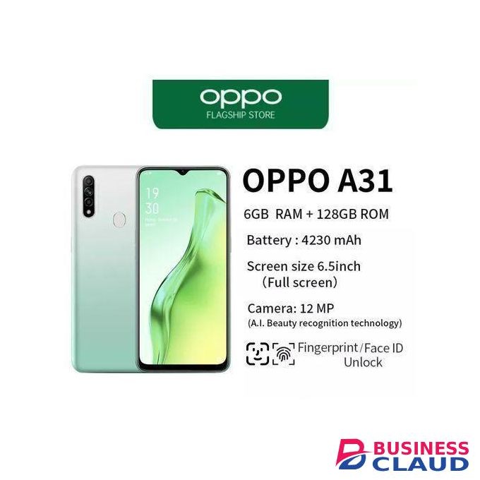 Oppo A31 6GB RAM+128G ROM Refurbished 6.5 Inch Screen HD Camera 12MP 4230mAh Cyan