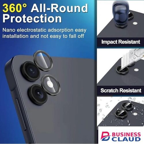 Samsung Galaxy A06 Camera Lens Protector - Silver Glitters Diamond Ring