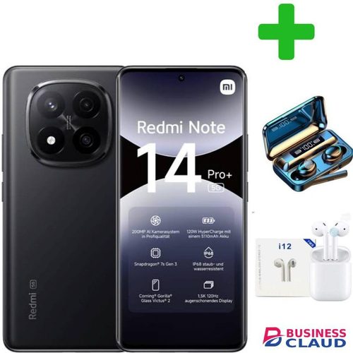 XIAOMI REDMI NOTE 14 PRO PLUS Memory: 512GB + 12GB RAM 5G DUAL SIM+GIFTS I12,F9