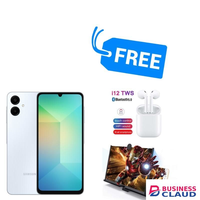 Samsung GALAXY A06,6.7 INCHES,4GB RAM + 128GB ROM,5000MAH,DUAL SIM,FREE BUDS & MAGNIFIER