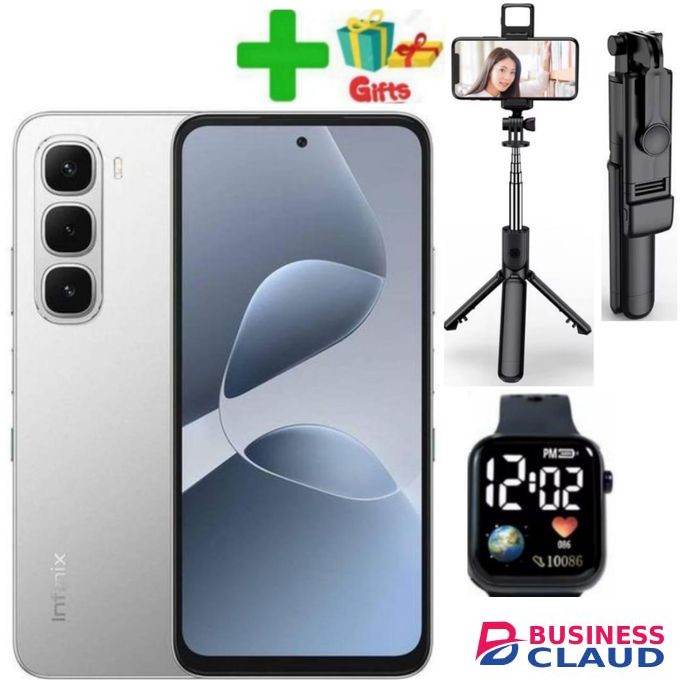 Infinix Hot 60i'6.7 inches,6GB RAM+128GB ROM"Dual SIM'5000 mAh Battery+GIFTS, WATCH, STAND TRIPOD.