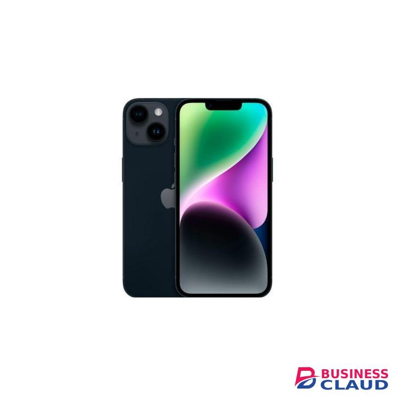 Apple iPhone 14 Dual SIM, unlocked (6GB RAM, 256GB Storage) – 6.1" Super Retina XDR Display, A15 Bionic Chip, 12MP Dual Camera, 5G Smartphone, Midnight, refurbished