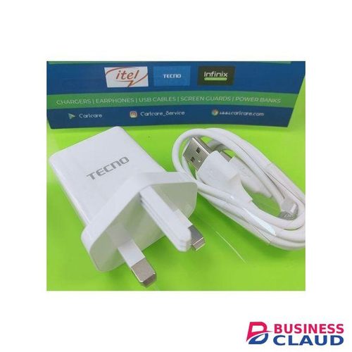 Tecno Phantom 11 5G Phone Charger, SUPER FAST Type-C Charger in White Color, Fast Charging Power Adapter
