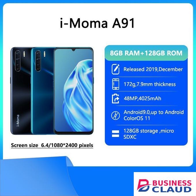 i-Moma OPPO A91 6.4‘ AMOLED 48mp quad camera 8+128GB 4000mAh (blue)