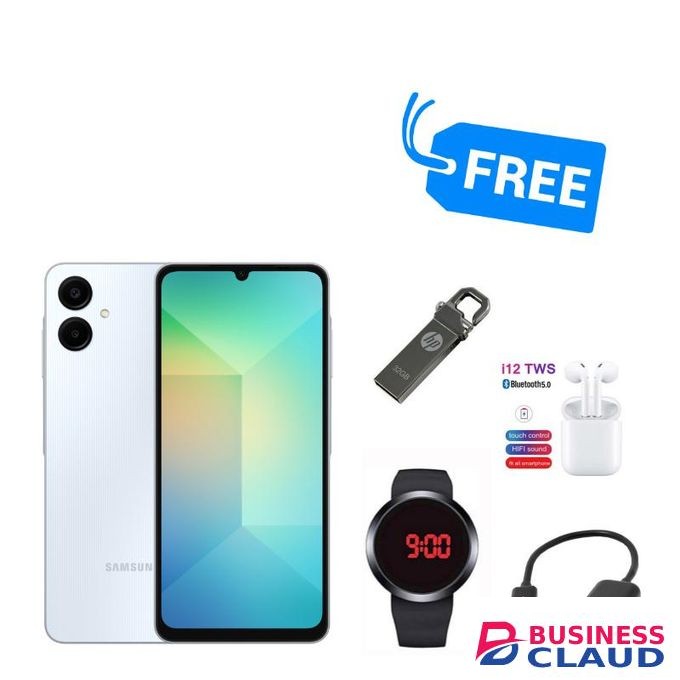 Samsung GALAXY A06,4GB RAM & 128GB ROM,FREE OTG,DISK,WATCH & BUDS