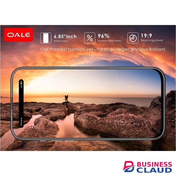 Oale 17 Pro Max 4G - 6.85", 128GB + 8GB RAM, 20MP, 5750mAh (DUAL SIM), Black +Earphones, Glass Protector, Cover)