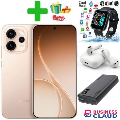 Oppo Reno 15F 5G – 6.57" AMOLED –12GB +512 50MP Ultra-Clear Camera – 7000mAh Battery – 80W Fast Charger+SMART WATCH,I12,POWER BANK