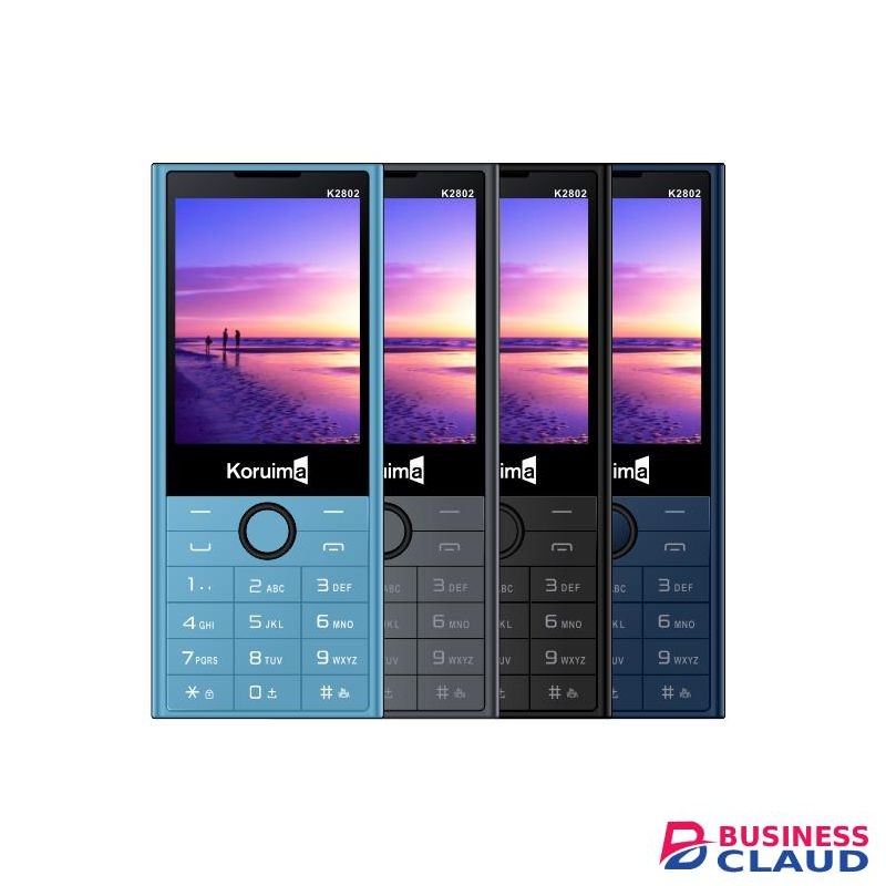 Koruima K2802 Feature Phones 2.8" 1800mAh 5V 1A Type-C Charger Dual Sim Wireless FM Radio Button Phones Blue