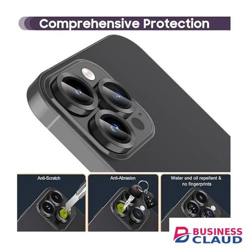 iPhone 15 Pro Max Phone Case, Metal Ring Camera Lens Protector for Enhanced Protection for Fifth Device