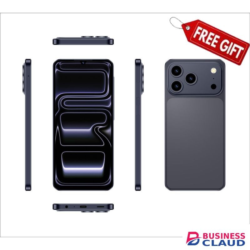 KBMX 17proMAX ,6.6", 128GB+6GB RAM(+256GB Extended)(Dual Sim),5000mAh-Titanium Black