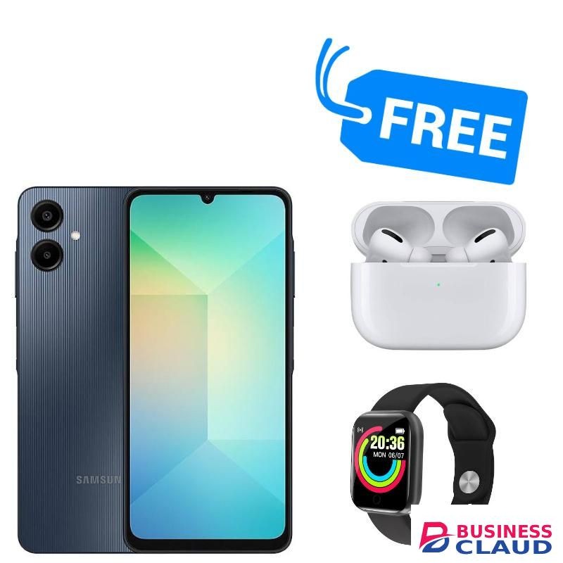 Samsung GALAXY A06,6.7" INCHES DISPLAY,(128GB ROM +4GB RAM)5000MAH,50MP,WATCH & BUDS,SPLY"