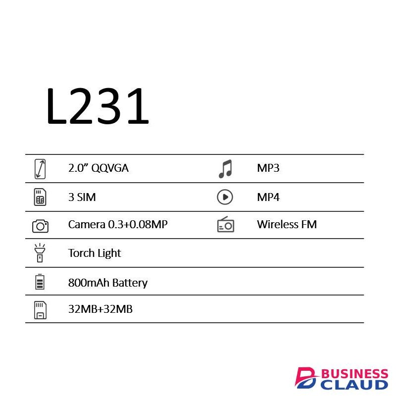 LESIA L231 2.0" 800mah feature phone with Camera