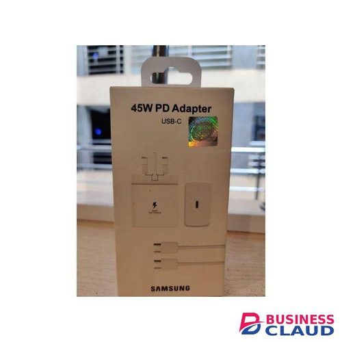 Samsung SamsungFast Charger 45W (Type C to C) For all Samsungphones (A Series, M series, S Series) WHITE