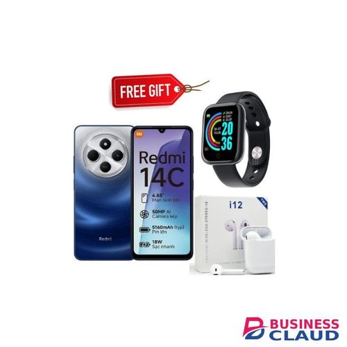 XIAOMI Redmi 14C, 6.88" (8GB RAM+256GB Storage) (Dual Sim) 5160mAh - Blue + Smart watch & Earpods