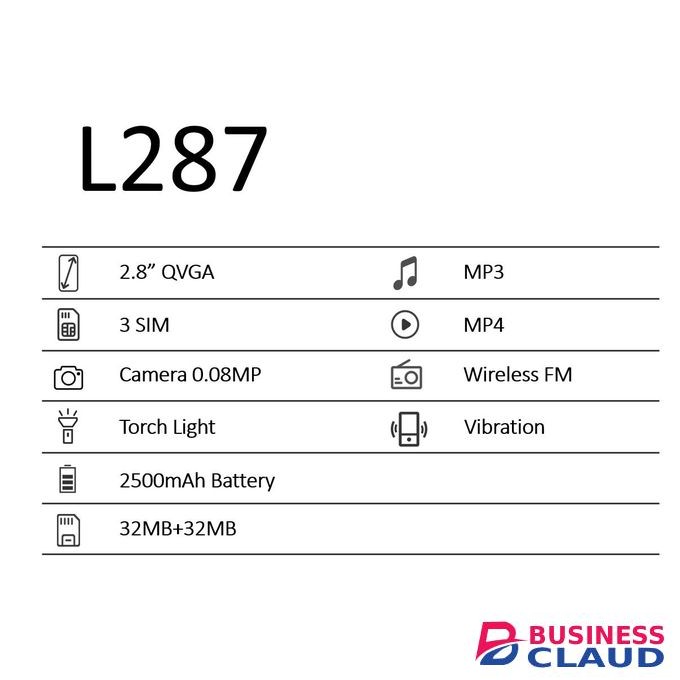 LESIA L287 2.8" Trip Sim 2500mah feature phone with Camera