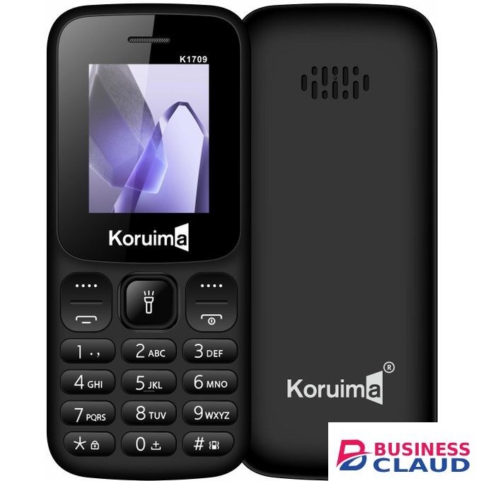 Koruima K1709 Cheap Phones 1.77" 1000mAh 5V 1A Detachable Charger Dual Sim Button Mobile Phones Black