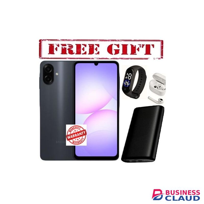 Samsung Galaxy A07, -2 YEARS WARRANTY-6.7'' Display, 4GB RAM + 64GB ROM (Dual Sim) 50MP Camera, 5000mAh ...comes with free strap, powerbank and airpods for you..(black)