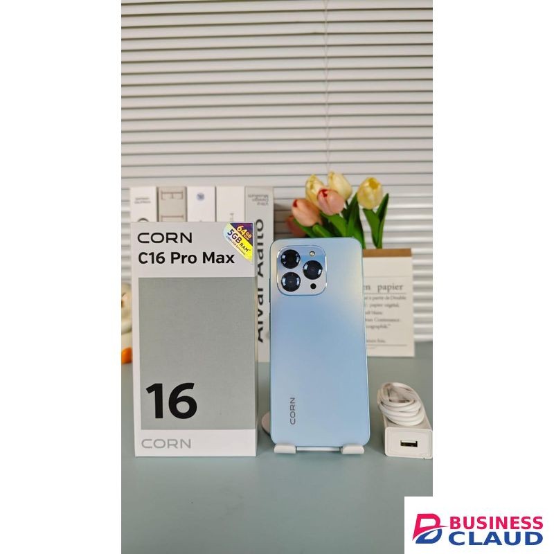 Corn C16 Pro Max, 6.6", 64GB Storage +5(2+3Extended ) RAM, 5000mAh(Dual SIM) - Blue (1YR WRTY).