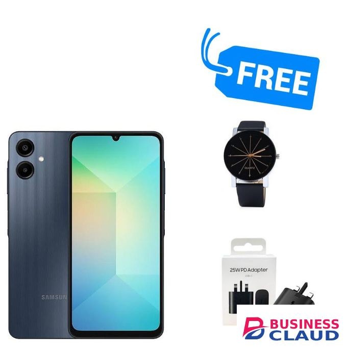 Samsung GALAXY A06,6.7" INCHES,4GB RAM +64GB ROM,50MP,5000MAH,25W,FREE WATCH & ADAPTER