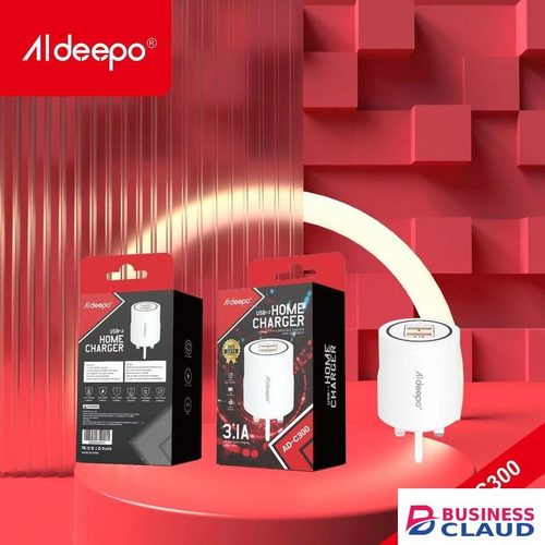 Aldeepo AD-C300 Wall Charger, 2.1A USB Phone Charger with 100–240V Input for Worldwide Use, Fast Charging Adapter for Smartphones and Tablets (White)