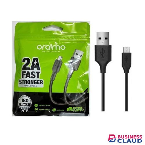 Oraimo Normal Data USB Cable Type B Fast Charging Cable For Android Smartphones & Button Mulika Mwizi Phones + GIFT Micro OTG Cable