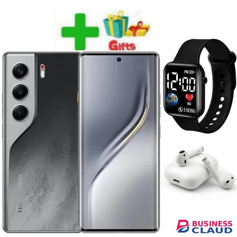 Tecno CAMON 40 PRO 6.78 INCHES 8GB RAM +256GB ROM, C, 5200 MAH BATTERY DUAL SIM+GIFT,LED WATCH